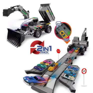 2 IN 1 ALLOY STORAGE MINI CAR TRACK